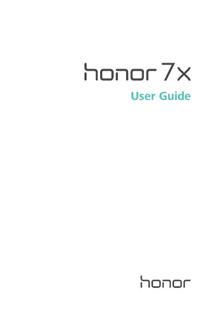 Huawei Honor 7X manual. Tablet Instructions.
